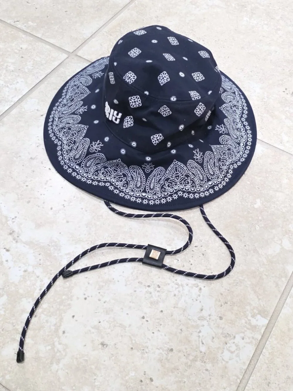 Mui Mui Bandana Print Cotton Bucket Hat